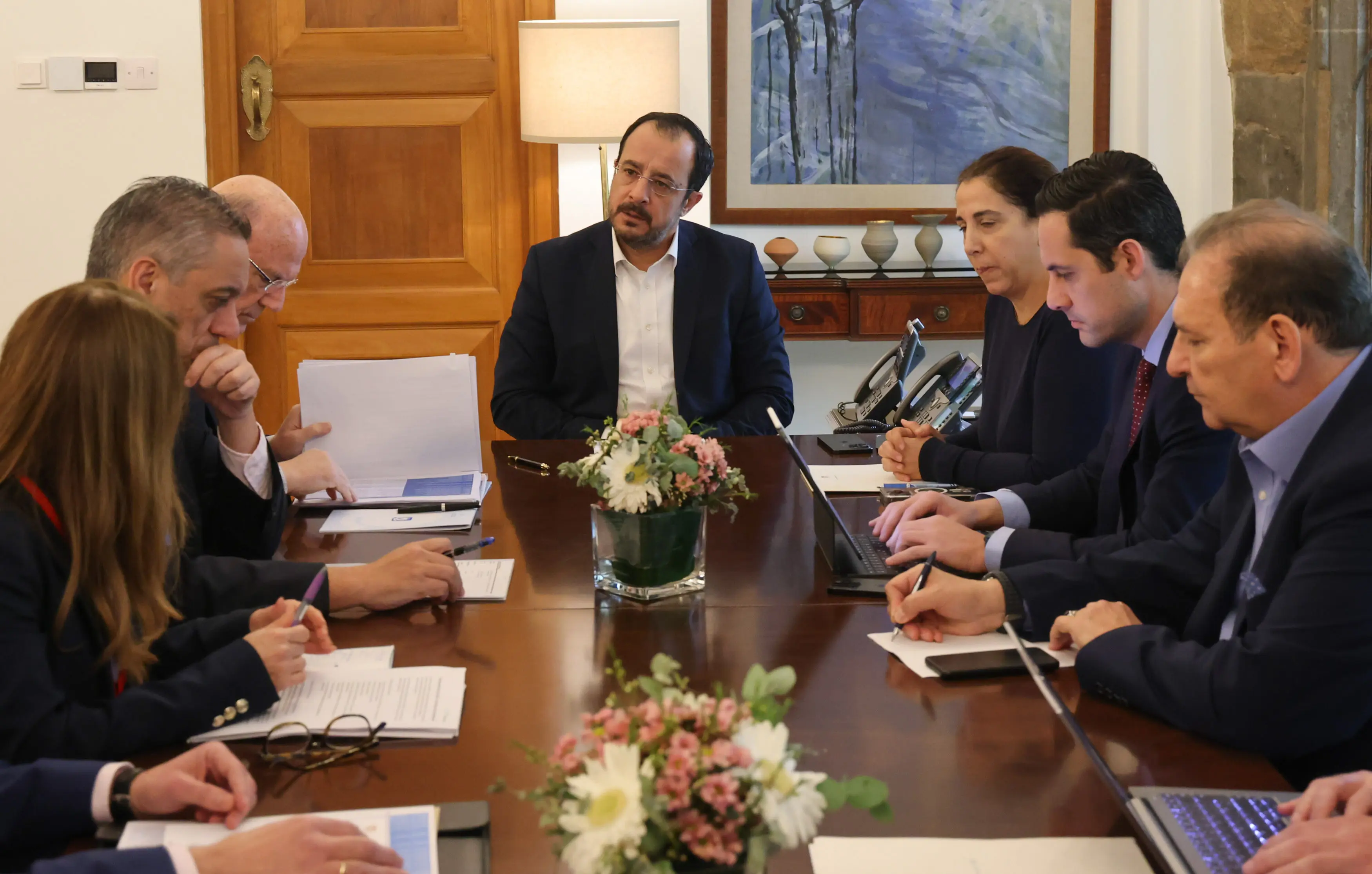 Σύσκεψη για τον φορολογικό μετασχηματισμό υπό τον Πρόεδρο Χριστοδουλίδη