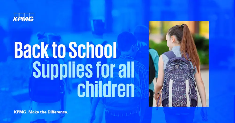 Η KPMG Κύπρου στηρίζει για ακόμη μία χρονιά την εκστρατεία του Παγκύπριου Συντονιστικού Συμβουλίου Εθελοντισμού «Όλα τα παιδιά με σχολικά»