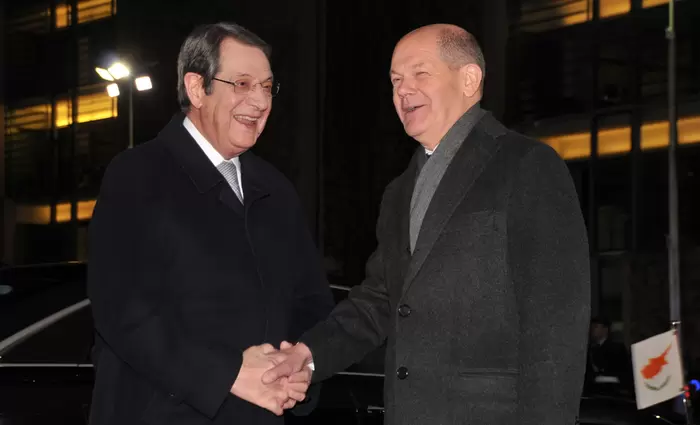 Αναστασιάδης και Σολτς συμφώνησαν σε συνεργασία στον ενεργειακό τομέα