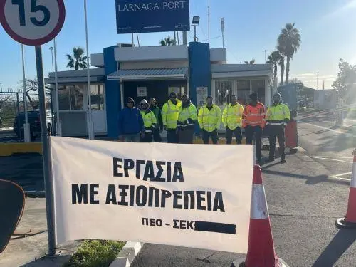 Συνεχίζεται η απεργία των εργαζομένων της εταιρείας Kition Ocean Port