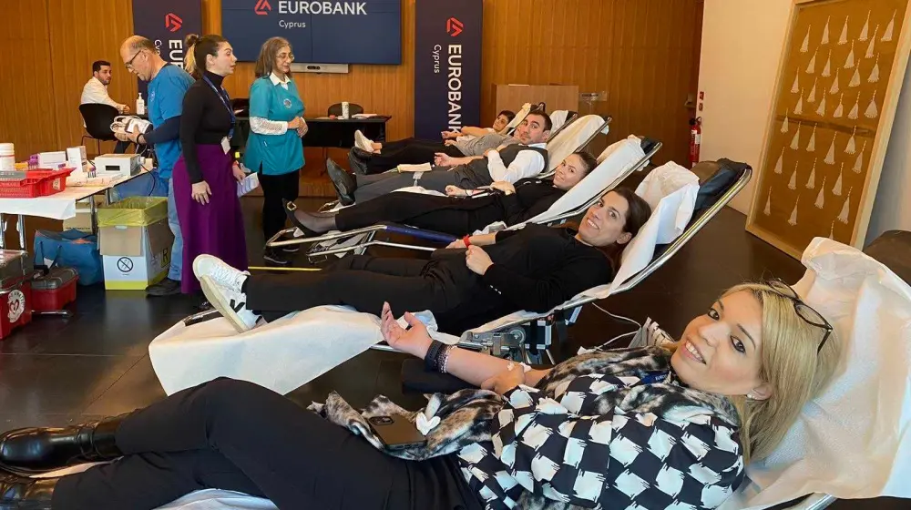 Η Eurobank Κύπρου διοργάνωσε εθελοντική αιμοδοσία και δειγματοληψία για ενίσχυση του αρχείου των Δοτών Μυελού των Οστών