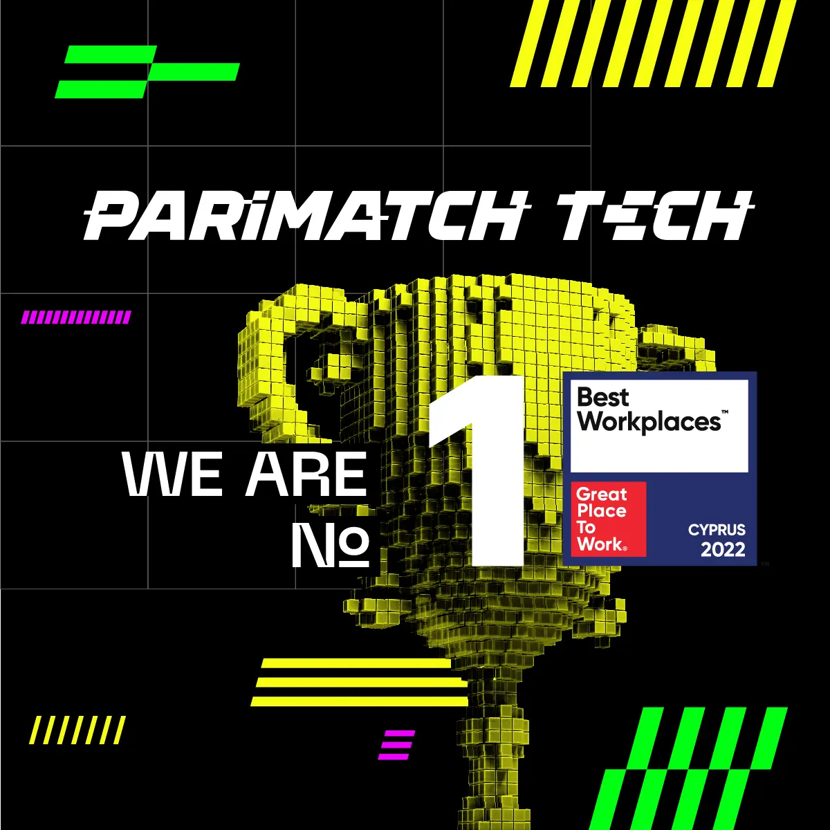 H Parimatch Tech στην κορυφή της λίστας Cyprus’ Best Workplaces™ 2022, του Great Place to Work™
