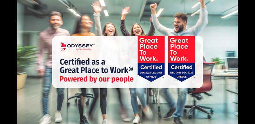 Odyssey Cybersecurity: Διπλή διάκριση Great Place to Work® για Κύπρο και Ελλάδα