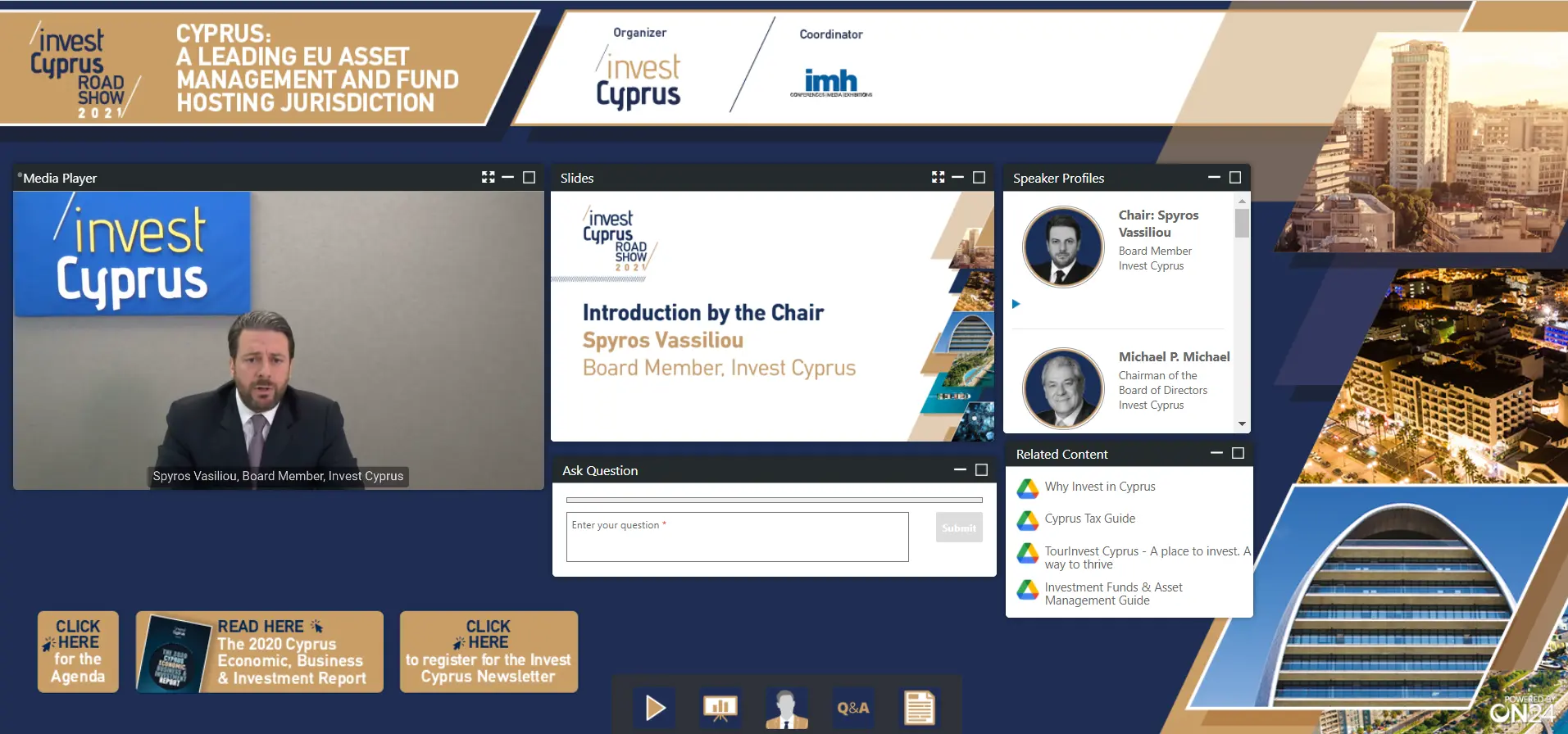 Invest Cyprus: Προώθηση του τομέα των επενδυτικών ταμείων στο εξωτερικό