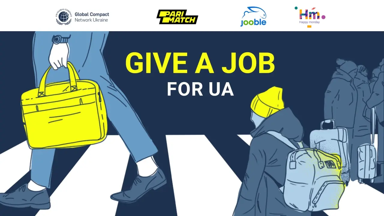 Give a job for UA: Υποστηρίξτε την Απασχόληση Ουκρανών προσφύγων σε όλο τον κόσμο
