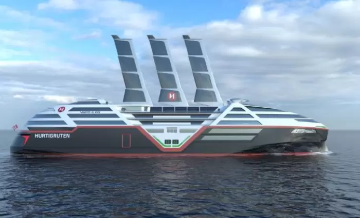 Το πρώτο ηλεκτρικό κρουαζιερόπλοιο με γιγάντια ηλιακά πανιά στη θάλασσα το 2030