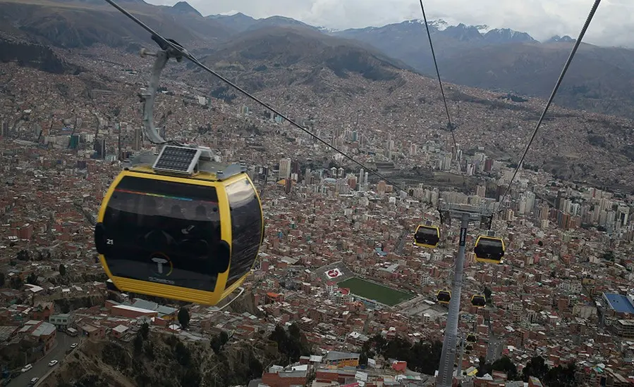 Στη Βολιβία το τελεφερίκ λύνει το κυκλοφοριακό πρόβλημα