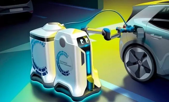 Η Volkswagen προτείνει αυτόνομα ρομπότ για τα ηλεκτρικά οχήματα