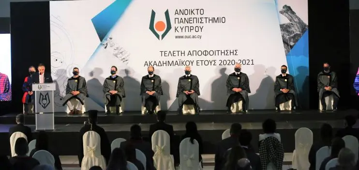619 νέοι απόφοιτοι έλαβαν τον τίτλο σπουδών τους από το Ανοικτό Πανεπιστήμιο Κύπρου στη  XIV Τελετή Αποφοίτησης για το ακαδημαϊκό έτος 2020-2021