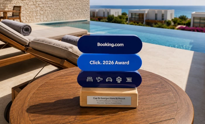 Το Cap St Georges Hotel & Resort στα Booking.com Click. EMEA 2026 Partner Spotlight Awards